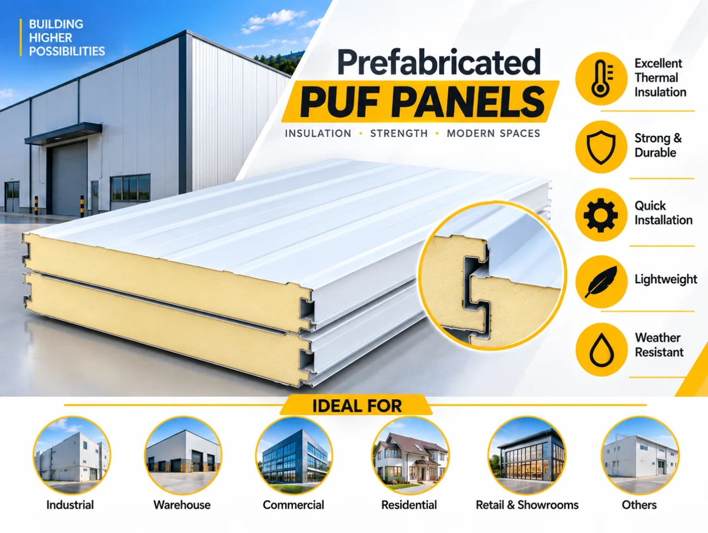 Prefabricated PUF Panels