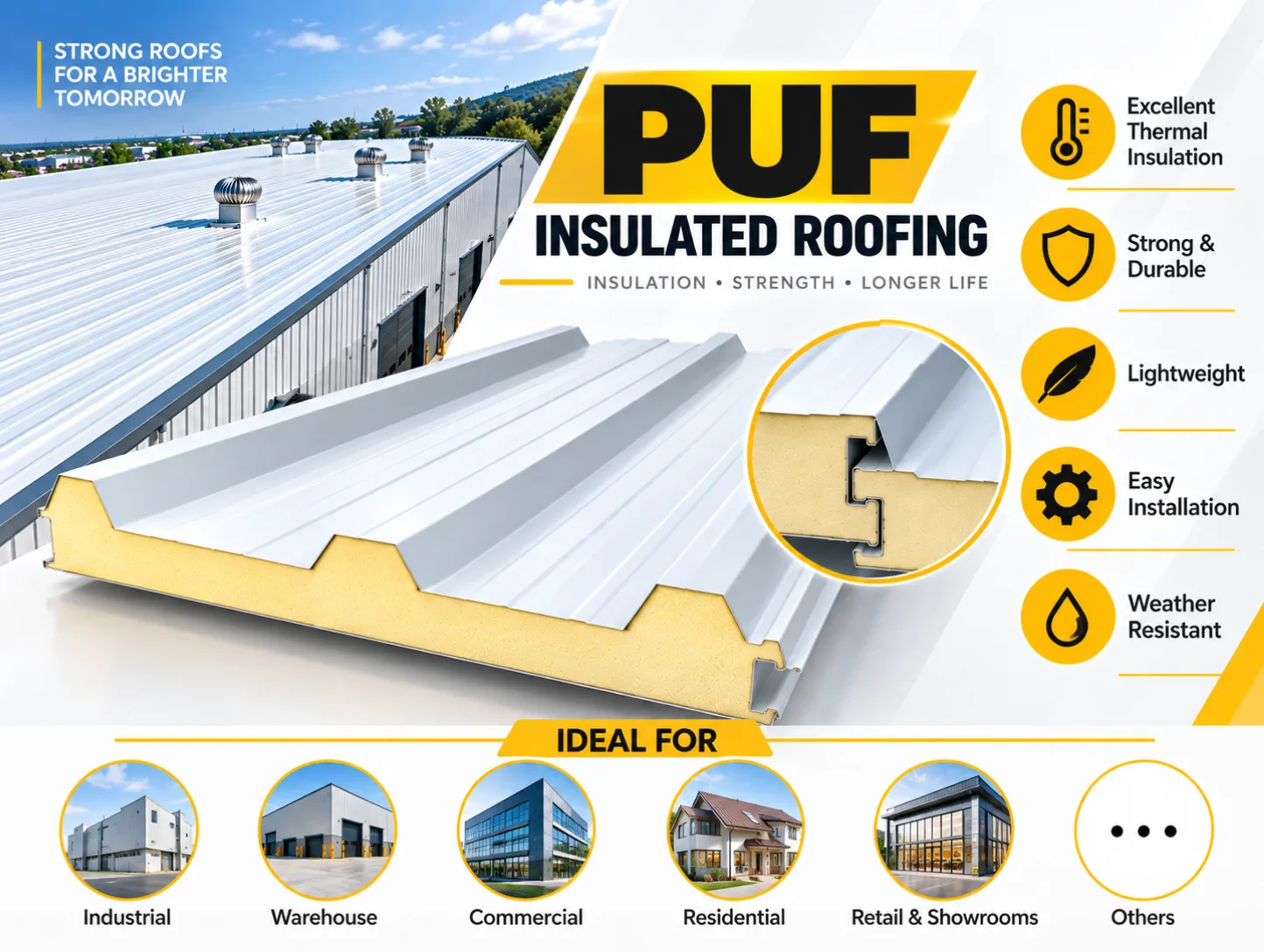 PUF Insulated Roofing Panel